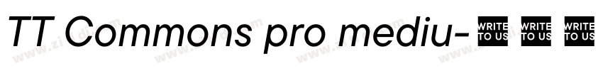 TT Commons pro mediu字体转换